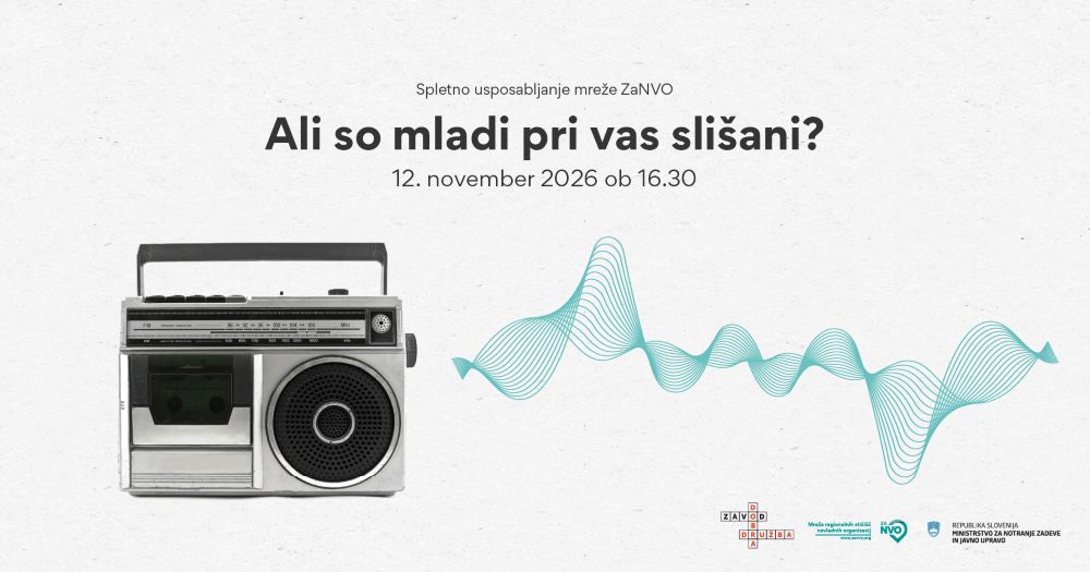 Spletno usposabljanje: Ali so mladi pri vas slišani?