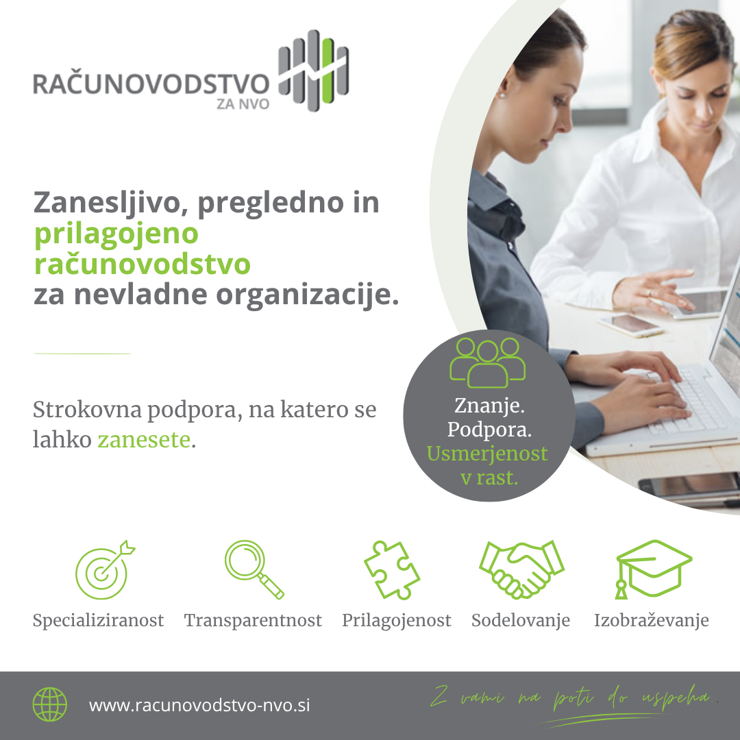 Nova prilagojena računovodska storitev za nevladne organizacije