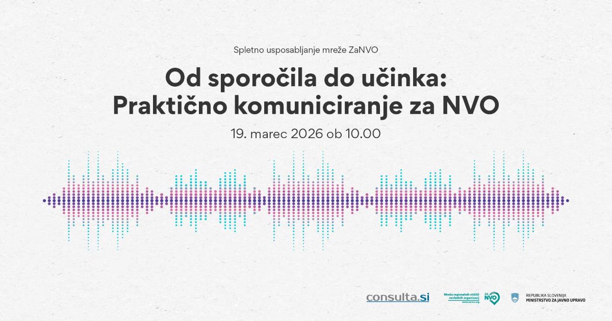 Od sporočila do učinka: Praktično komuniciranje za NVO