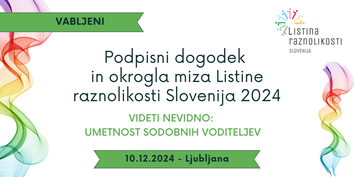 Listina raznolikosti Slovenija: Slavnostno podpisovanje in okrogla miza