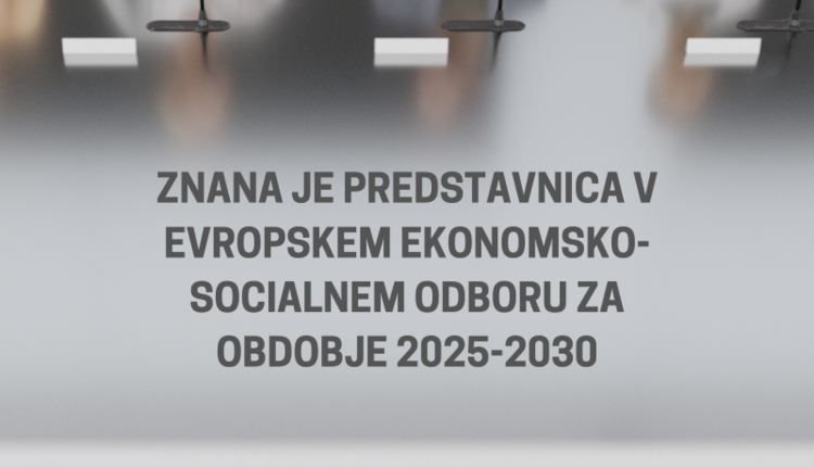 Znana je predstavnica v Evropskem ekonomsko-socialnem odboru za obdobje 2025-2030