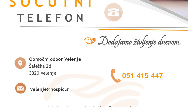 SOČUTNI TELEFON - Slovensko društvo HOSPIC je tu za vas!